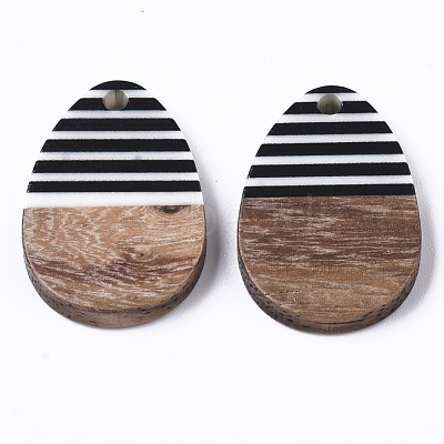 Resin & Walnut Wood Pendants RESI-T035-12-1