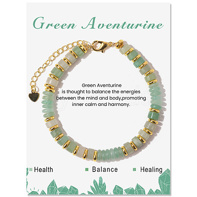 Adjustable Natural Green Aventurine Bead Bracelets PW-WG4E155-03-1