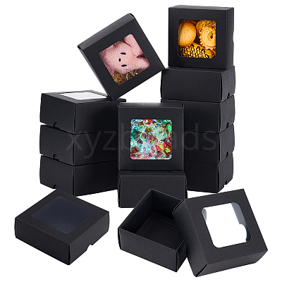 Square Kraft Paper Storage Gift Boxes CON-WH0095-100B-02-1