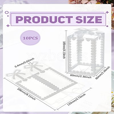 10Pcs Foldable Transparent PVC Boxes CON-LP0001-06-1