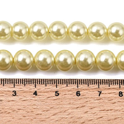 Eco-Friendly Dyed Glass Pearl Round Beads Strands HY-A002-10mm-RB012-1