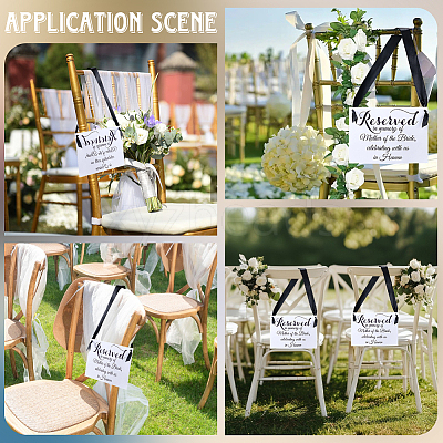 2Pcs Paper Wedding Memorial Sign AJEW-CN0006-23-1