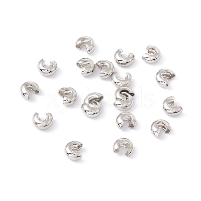Brass Crimp Beads Covers KK-P219-05A-P-1