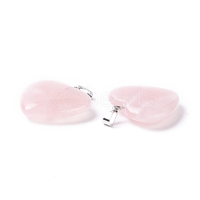 Natural Rose Quartz Pendants X-G-G956-B53-FF-1