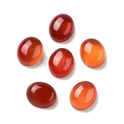 Dyed & Heated Natural Carnelian Cabochons G-G145-01A-23-1