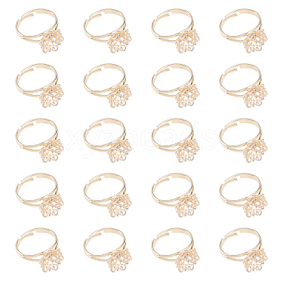 20Pcs Adjustable Brass Finger Ring Findings DIY-CA0005-62-1