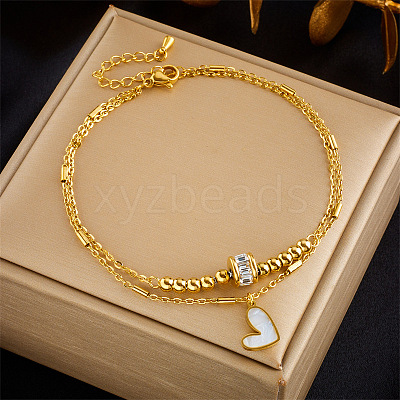 Heart Alloy Enamel Charm Anklets FS-WGF8AF5-01-1