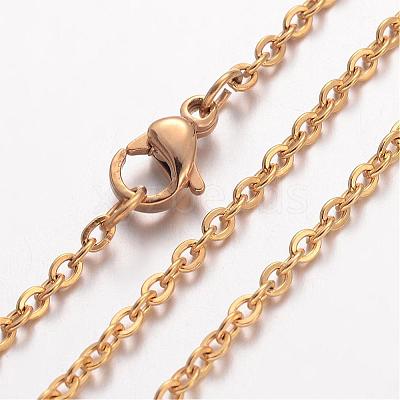 Ion Plating(IP) 304 Stainless Steel Necklace MAK-K004-07G-1
