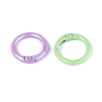 Spray Painted Alloy Spring Gate Rings X-PALLOY-T092-74-1
