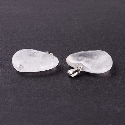 Natural Quartz Crystal Pendants G-G956-B56-FF-1