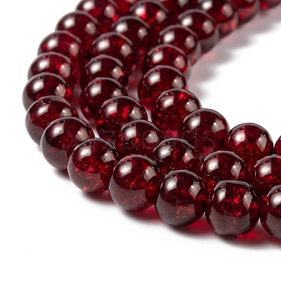 20 Colors Spray Painted Crackle Glass Beads Strands CCG-X0012-01-8mm-1