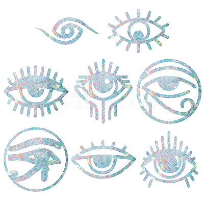 Waterproof PVC Colored Laser Stained Window Film Adhesive Stickers DIY-WH0256-025-1