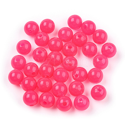 Opaque Plastic Beads X-KY-T005-6mm-625-1