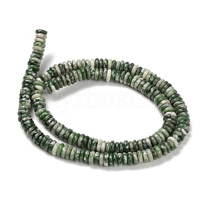 Natural Green Spot Jasper Beads Strands G-Q159-B35-01-1