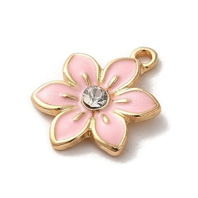 Flower Alloy Enamel Pendants ENAM-A007-06KCG-02-1