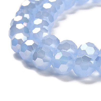 Imitation Jade Glass Beads Stands EGLA-A035-J8mm-B03-1
