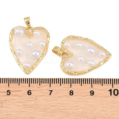 Rack Plating Brass & Epoxy Resin Pendants X-KK-C059-10A-G-1