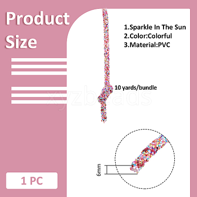 10 Yards PVC Tubular Synthetic Rubber Cord RCOR-WH0001-02-1