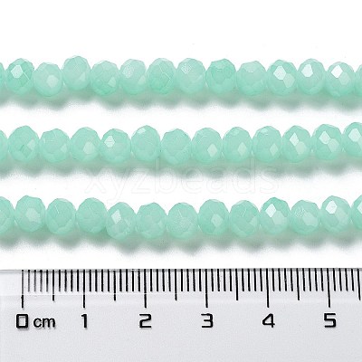 Baking Paint Imitation Jade Glass Bead Strands X-DGLA-A034-J8MM-A22-1