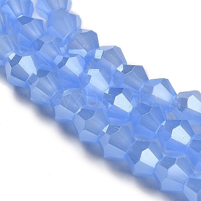 Imitation Jade Electroplate Glass Beads Strands EGLA-F029-J4mm-A04-1