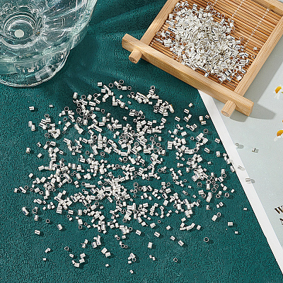 1500Pcs 3 Styles Brass Crimp Beads KK-LP0001-25-1