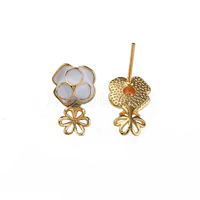Brass Stud Earring Findings KK-N233-379-1