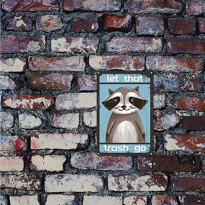 Rectangle Vintage Metal Iron Sign Poster AJEW-WH0157-162-1