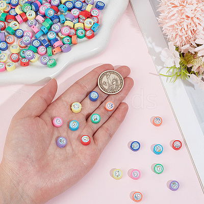 200Pcs Printed Handmade Polymer Clay Beads CLAY-PA0001-54-1