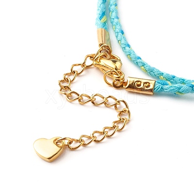 Two Loops Cotton Cord Warp Bracelets BJEW-JB06465-01-1