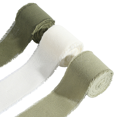 3 Rolls 3 Colors Cotton Ribbon OCOR-GF0005-33B-1
