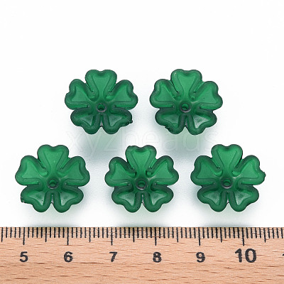 Transparent Frosted Acrylic Bead Caps MACR-S371-04A-735-1