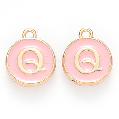 Golden Plated Alloy Enamel Charms ENAM-S118-07Q-1