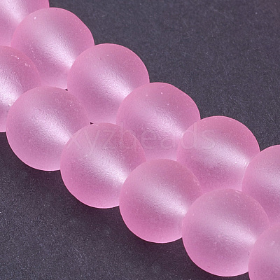 Baking Paint Transparent Glass Bead Strands GLAA-S031-6mm-20-1