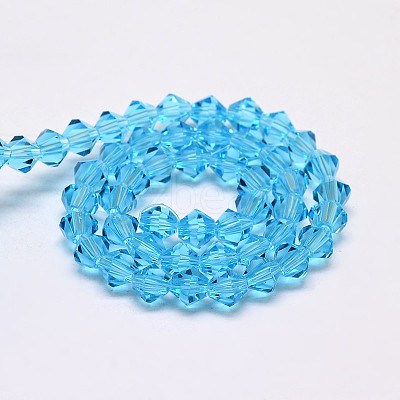 Imitate Austrian Crystal Bicone Glass Beads Strands X1-GLAA-F029-4x4mm-19-1