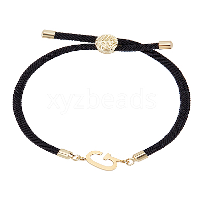 1Pc Adjustable Nylon Cord Slider Bracelets for Women BJEW-LP0001-32G-01-1