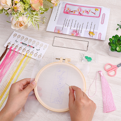 DIY Bookmarks Embroidery Starter Kit DIY-WH20816-004D-1