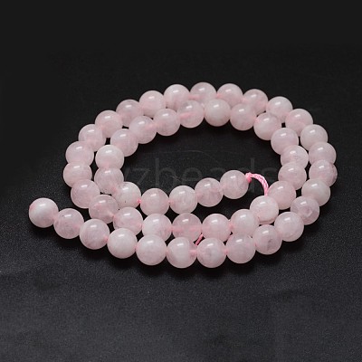Natural Madagascar Rose Quartz Beads Strands G-K285-33-12mm-01-1
