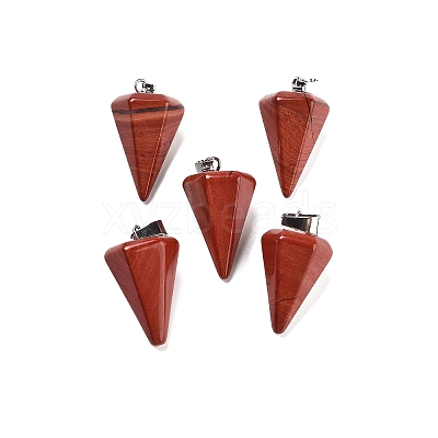 Cone/Spike/Pendulum Synthetic Red Jasper Pendants G-R278-72-1