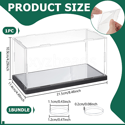 Organic Plastic High Penetration Plate and Bottom Late PVC Expansion Sheet Storag Box AJEW-WH0650-43B-1