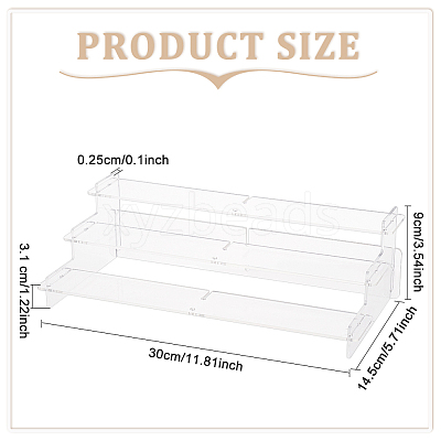 3-Tier Acrylic Model Toy Assembled Organizer Holders ODIS-WH0026-08B-1