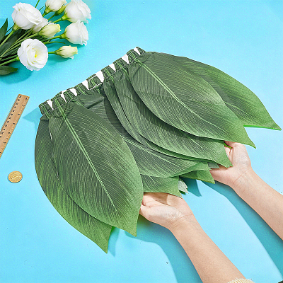 Cloth Leaf Hula Skirt AJEW-WH0696-794-1