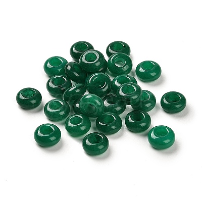 Natural Malaysia Jade Dyed European Beads G-R488-02D-1