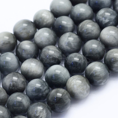 Natural Hawk's Eye Beads Strands G-L478-03-8mm-1