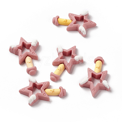 Opaque Resin Cabochons RESI-G036-G04-1