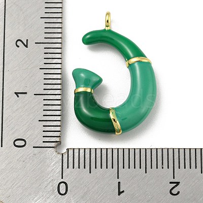 Brass Enamel Pendants KK-E093-03G-G-1