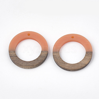 Resin & Walnut Wood Pendants RESI-S358-04C-1