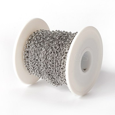 Tarnish Resistant 304 Stainless Steel Rolo Chains CHS-E016-02F-P-1