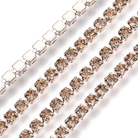 Electrophoresis Iron Rhinestone Strass Chains CHC-Q009-SS8.5-B18-1