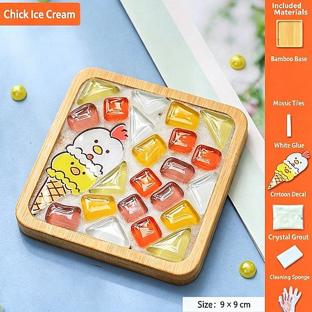 DIY Mosaic Coaster Making Kit TH-CBAB785-01G-1