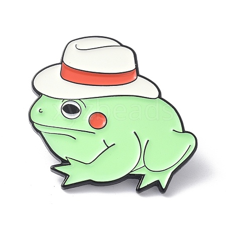 Frog with Hat Enamel Pin JEWB-P008-F03-1